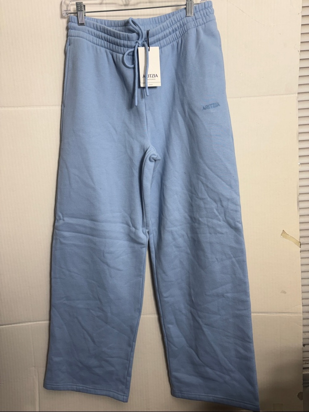 Aritzia Light Blue Cozy Sweatfleece Boyfriend Wide Sweatpant 6293